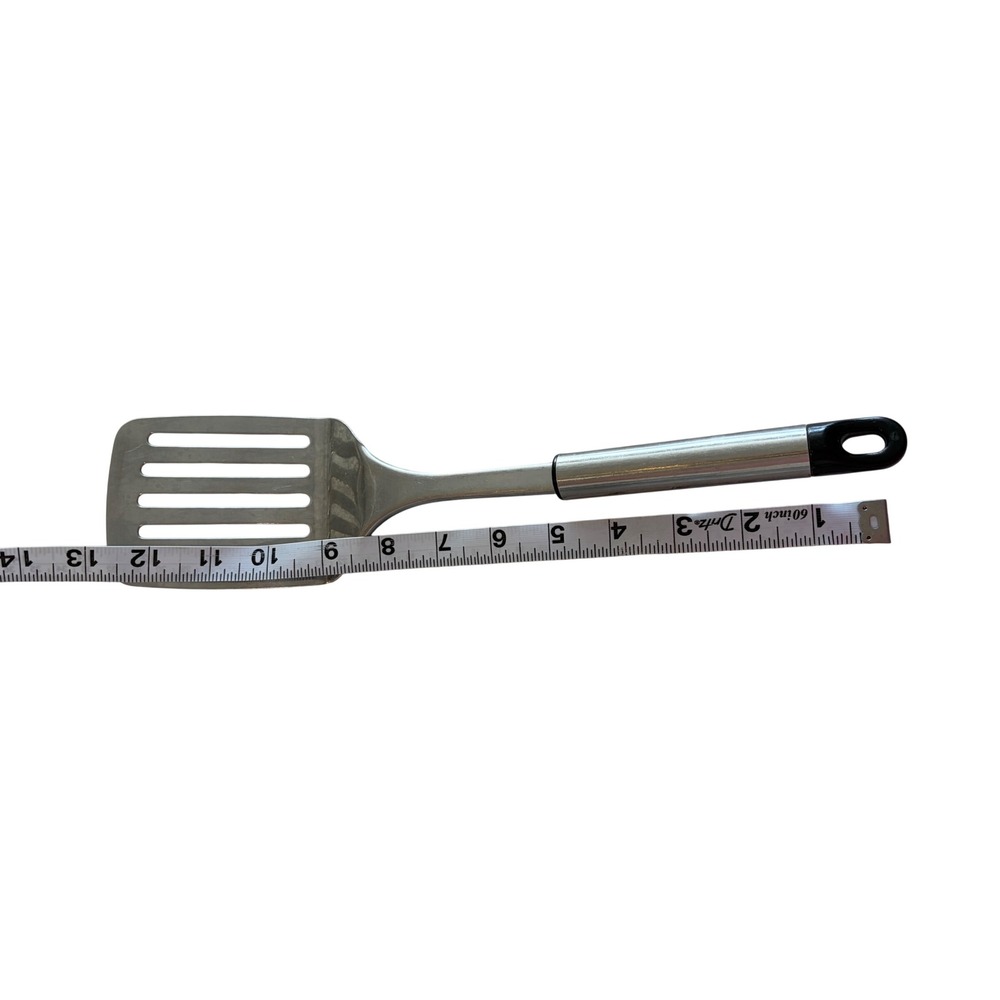 Ultrex Stainless Steel Slotted Turner Spatula 18-10 Silver Kitchen Utensil 12.5" - Picture 3 of 4